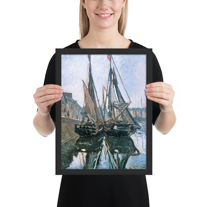 Fishing Boats at Honfleur by Claude Monet