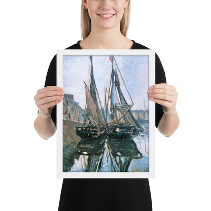 Fishing Boats at Honfleur by Claude Monet