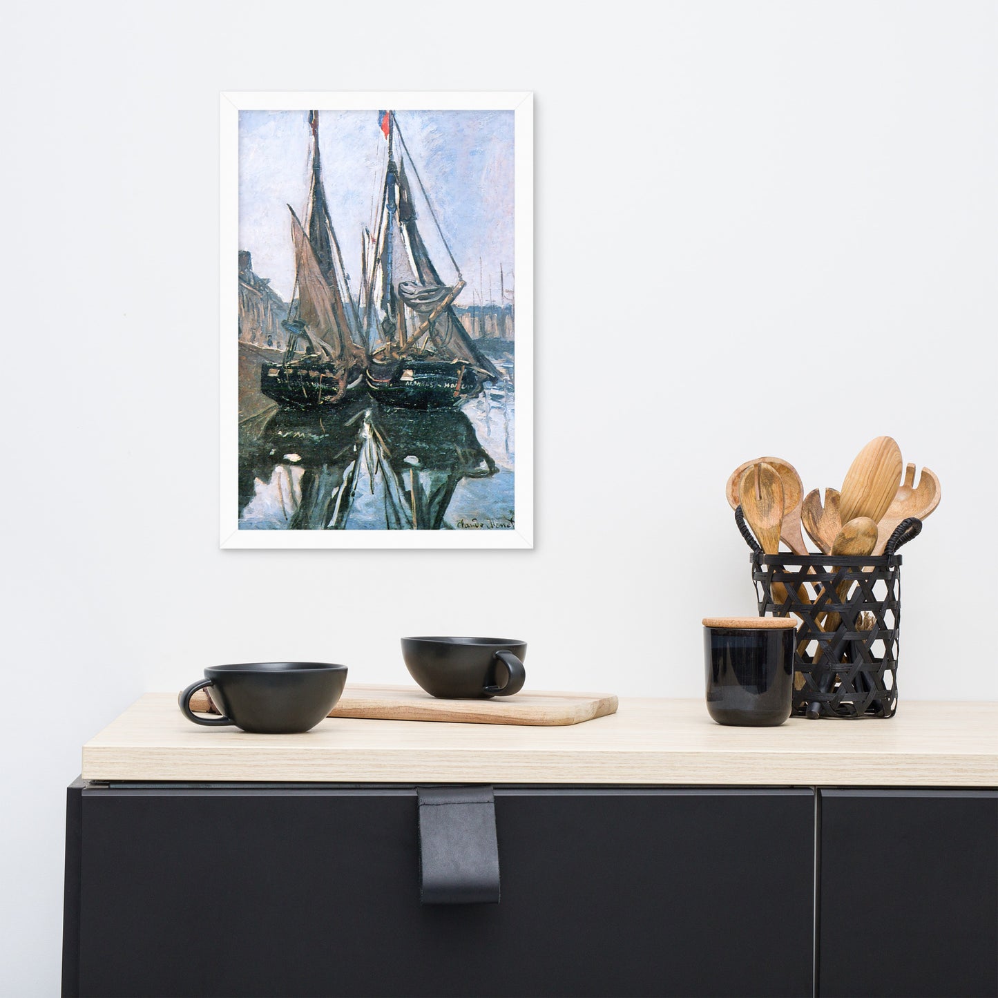 Fishing Boats at Honfleur by Claude Monet