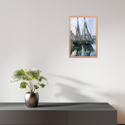 Fishing Boats at Honfleur by Claude Monet