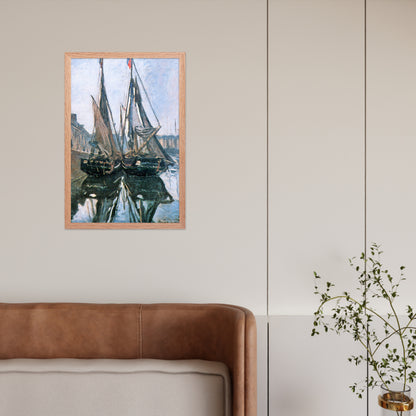 Fishing Boats at Honfleur by Claude Monet