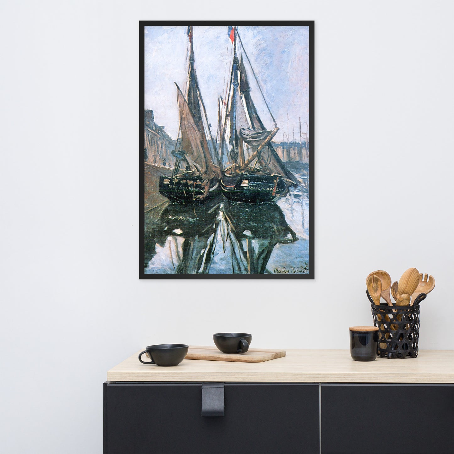 Fishing Boats at Honfleur by Claude Monet