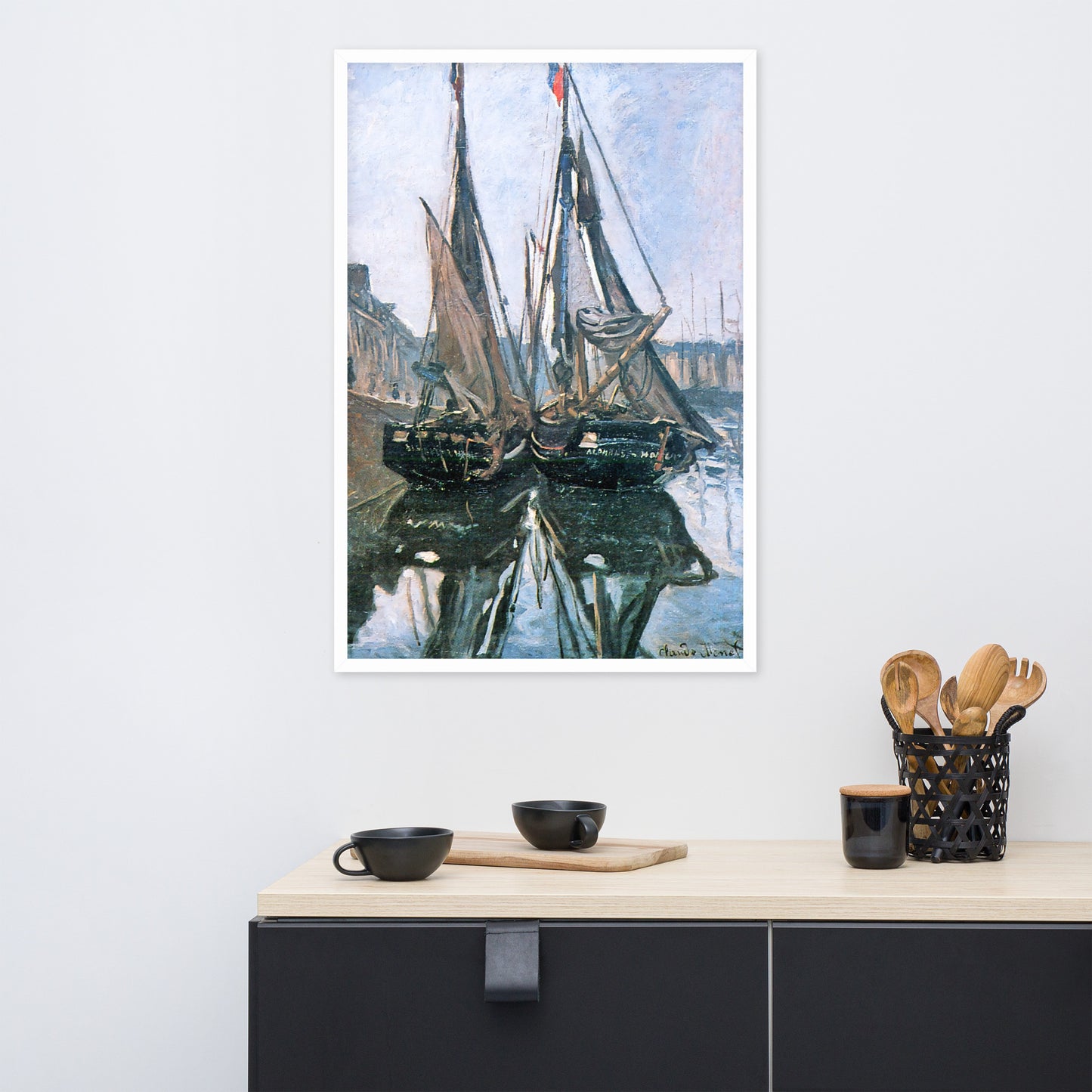 Fishing Boats at Honfleur by Claude Monet