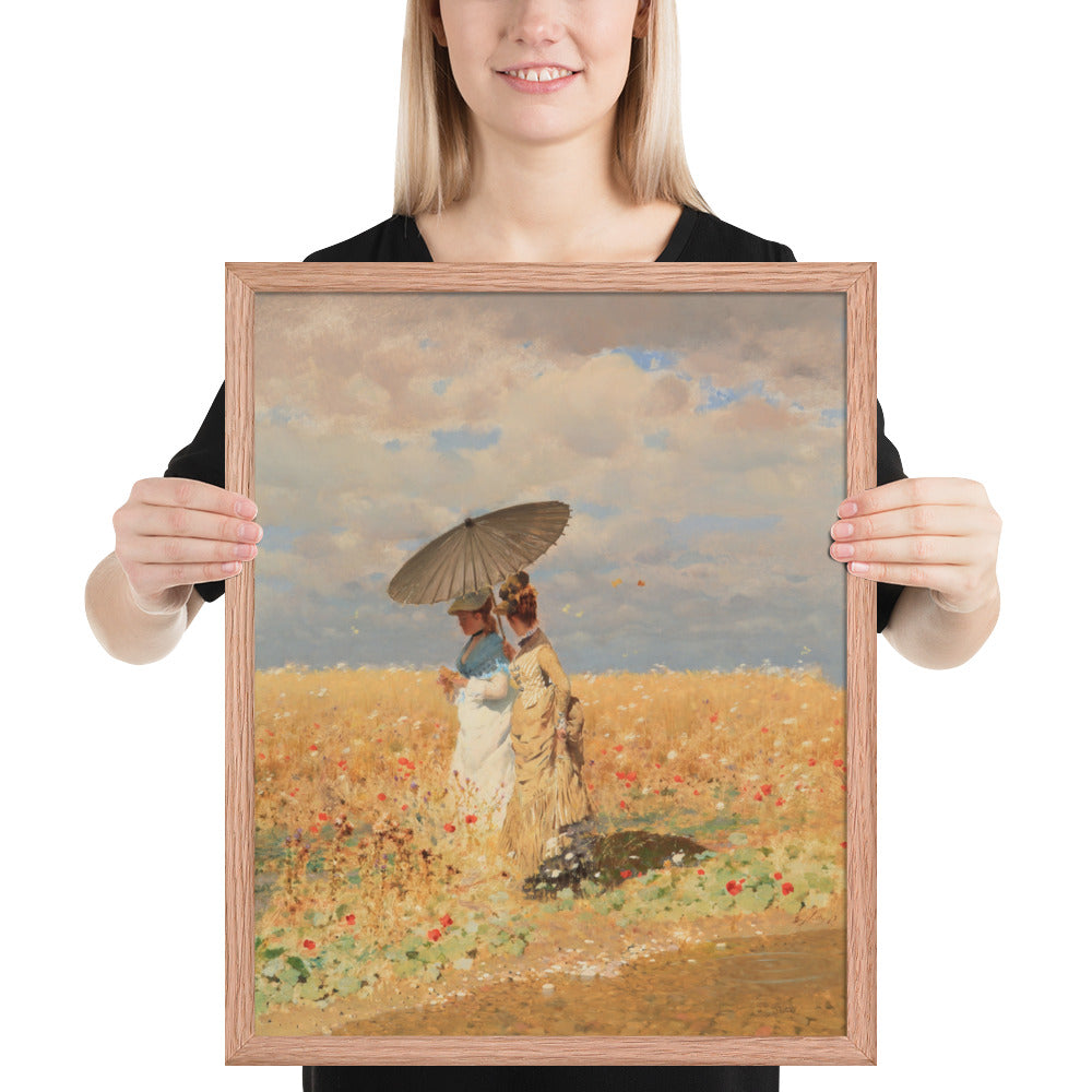 In The Wheat Fields by Giuseppe De Nittis