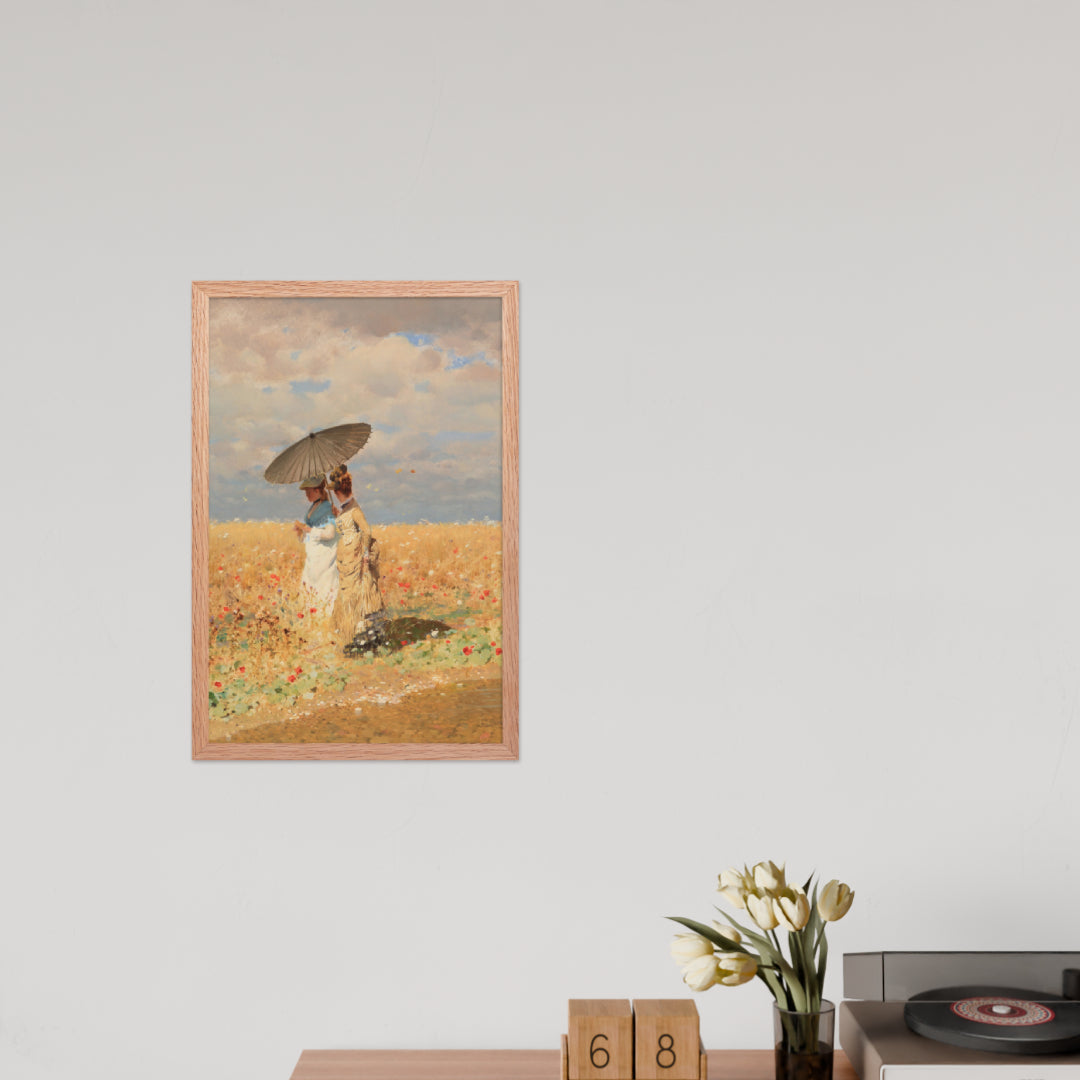 In The Wheat Fields by Giuseppe De Nittis