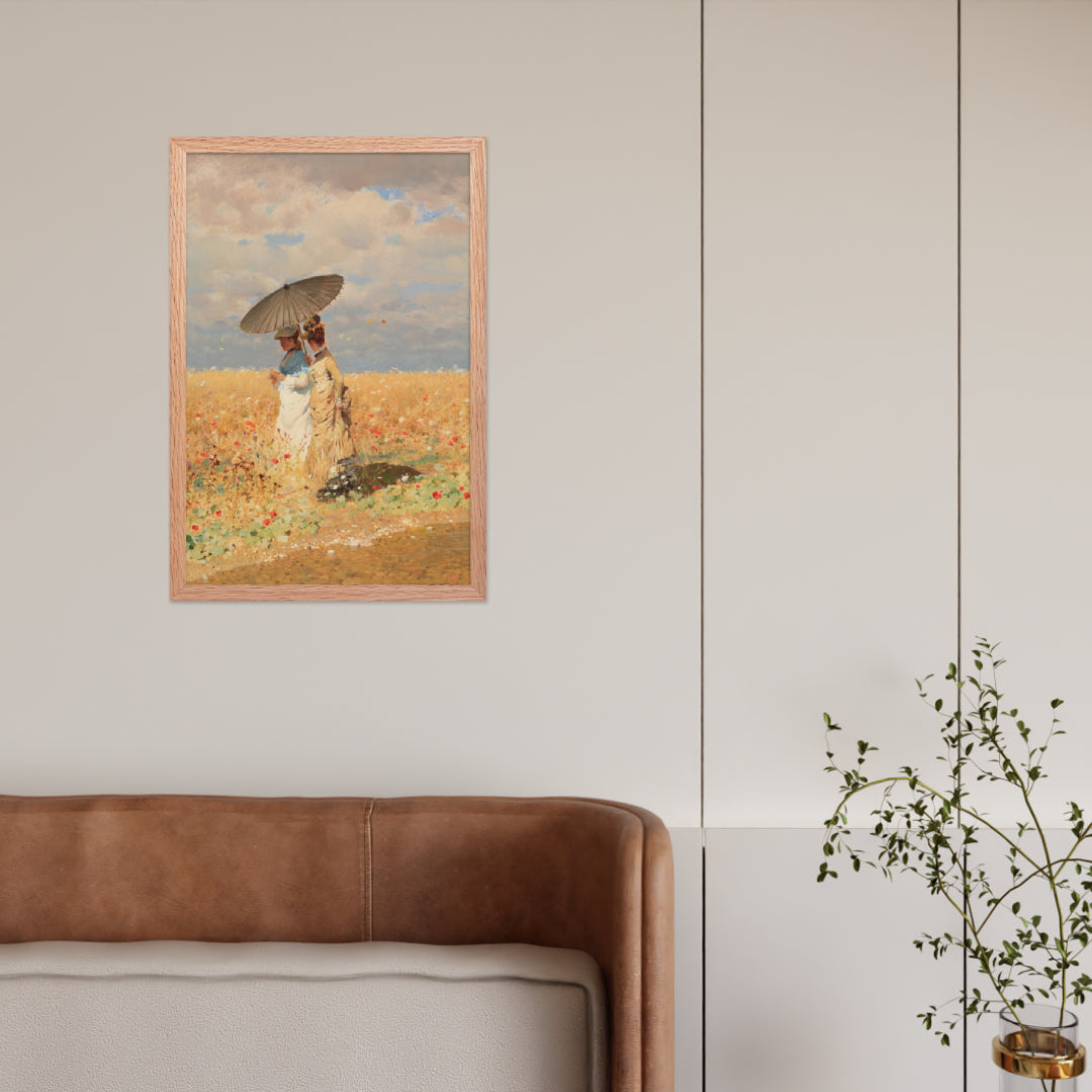 In The Wheat Fields by Giuseppe De Nittis