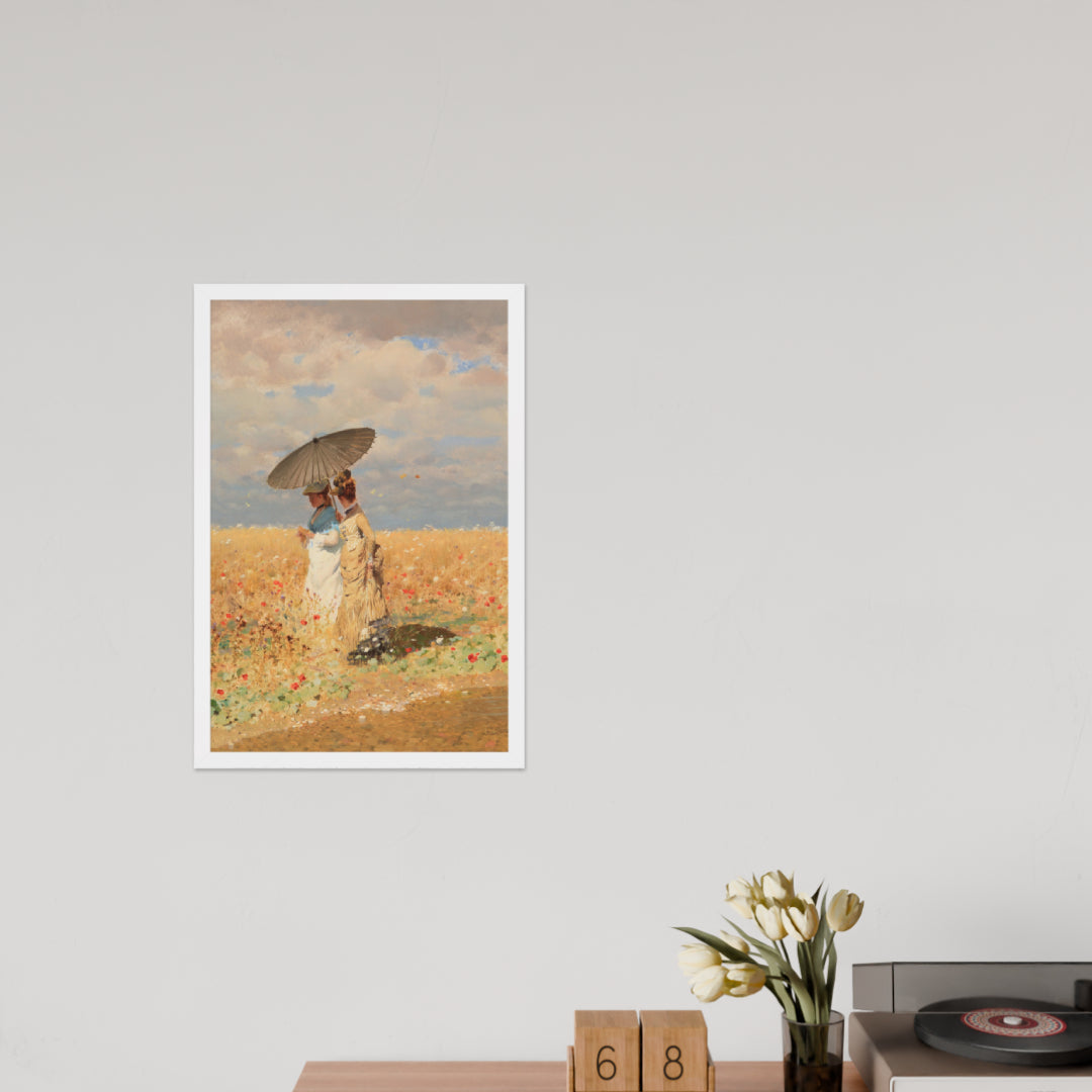 In The Wheat Fields by Giuseppe De Nittis