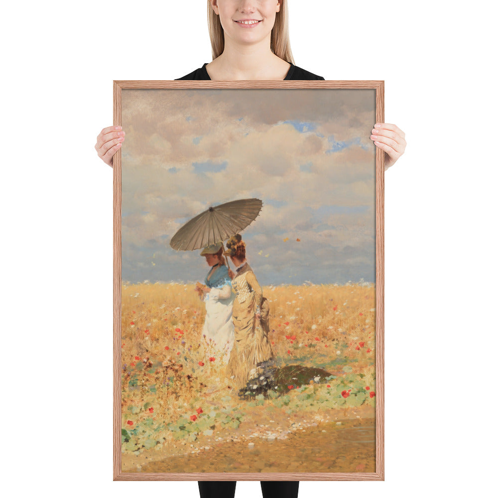 In The Wheat Fields by Giuseppe De Nittis