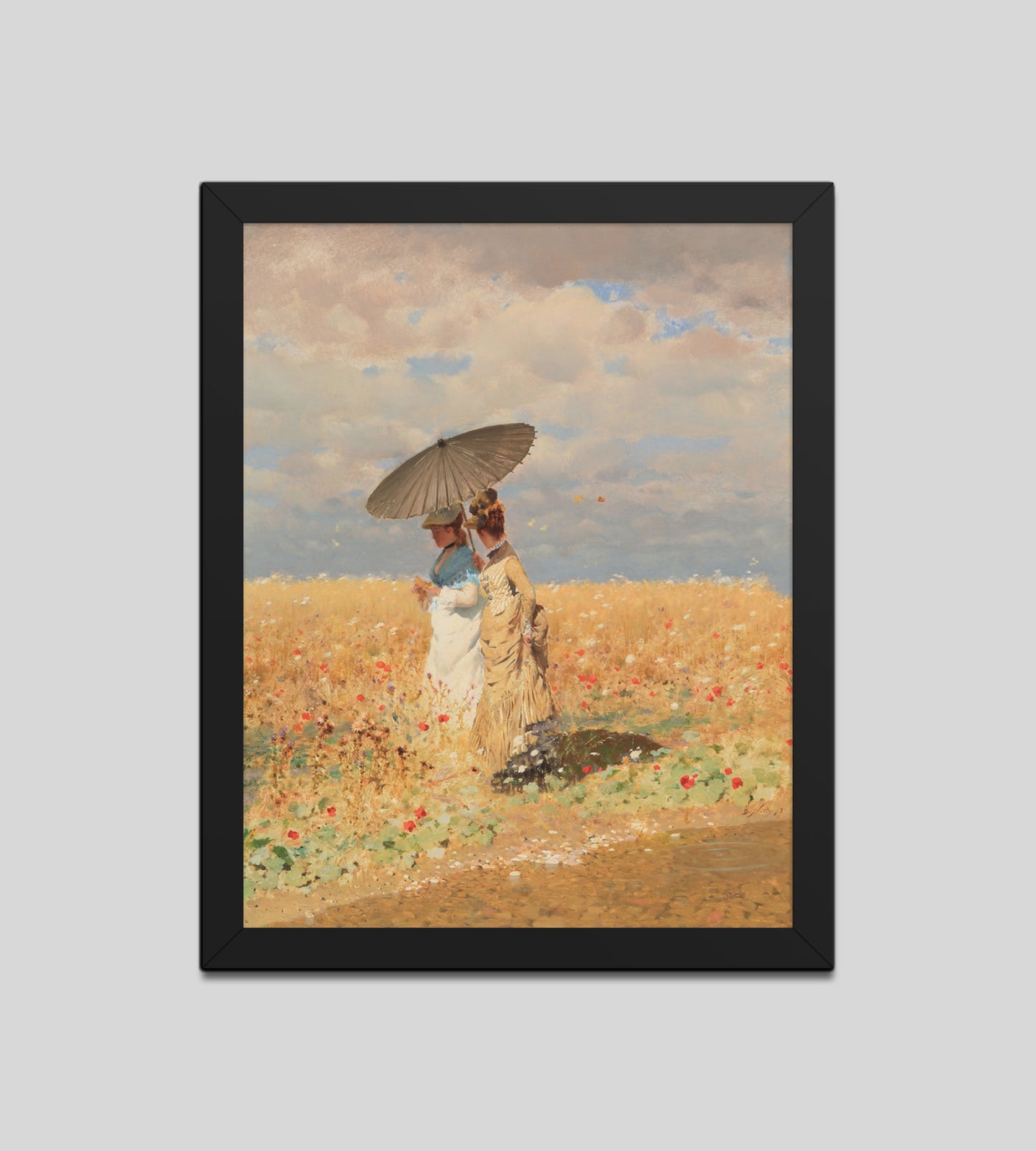 In The Wheat Fields by Giuseppe De Nittis