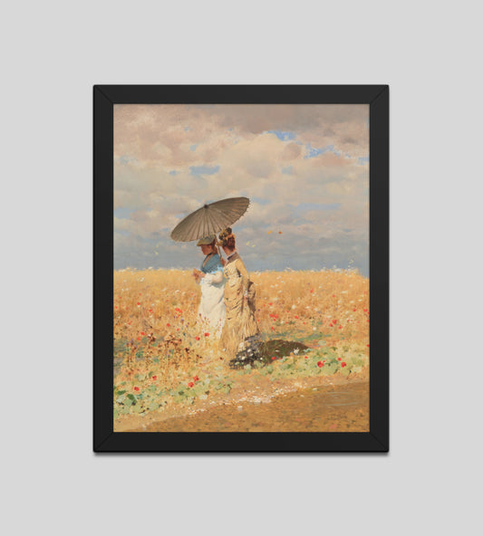 In The Wheat Fields by Giuseppe De Nittis